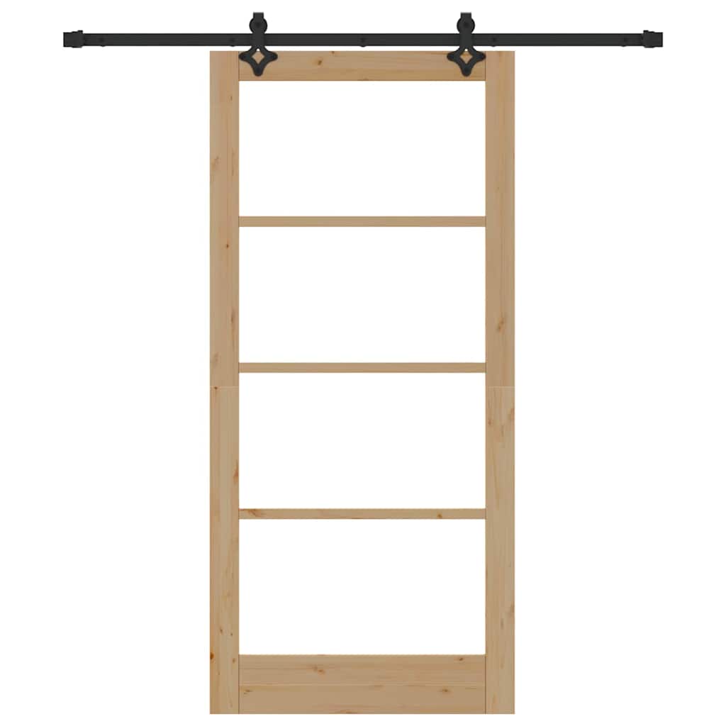 Klizna vrata ORKDAL Prirodna i crna 93 x 202 cm