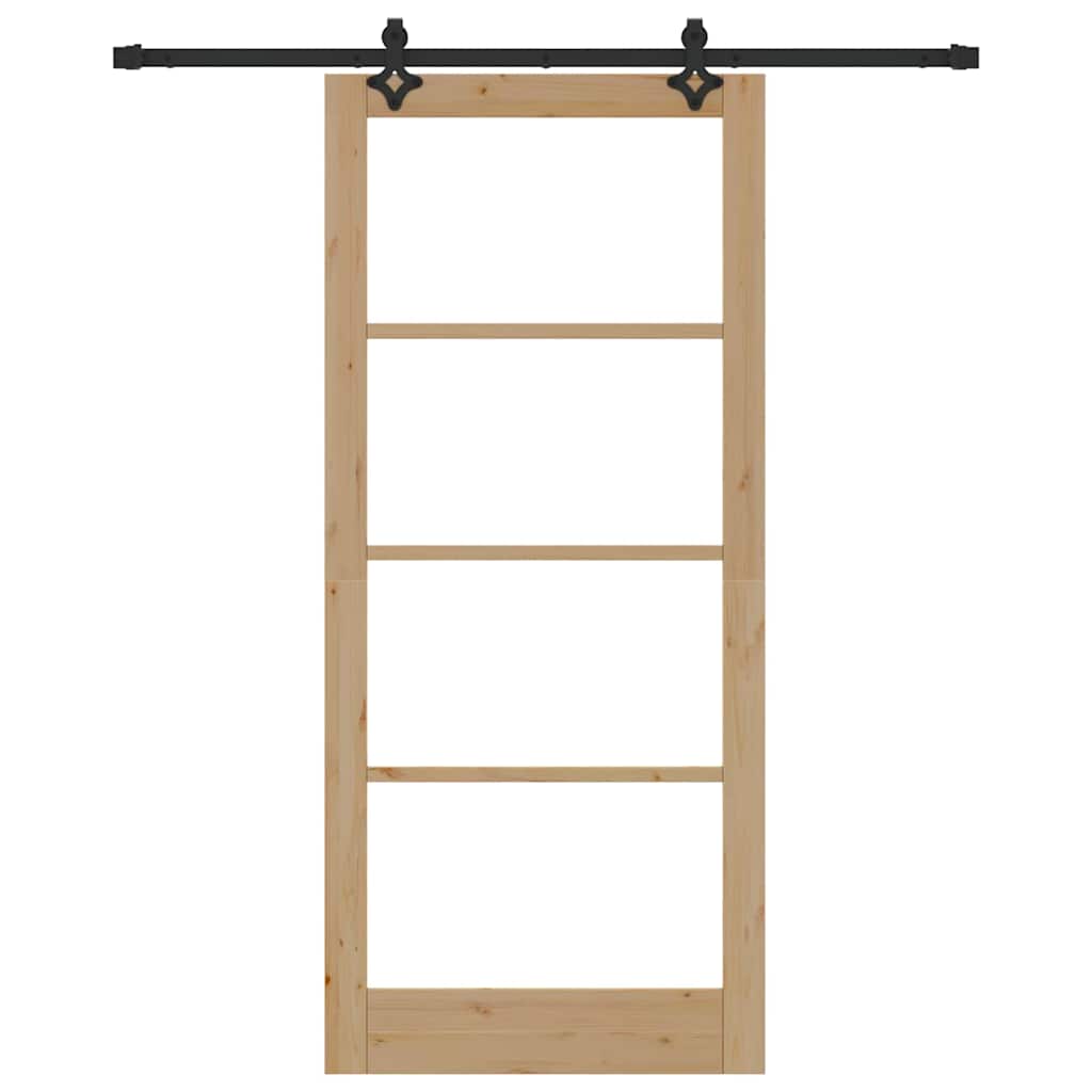 Klizna vrata ORKDAL Prirodna i crna 93 x 211 cm
