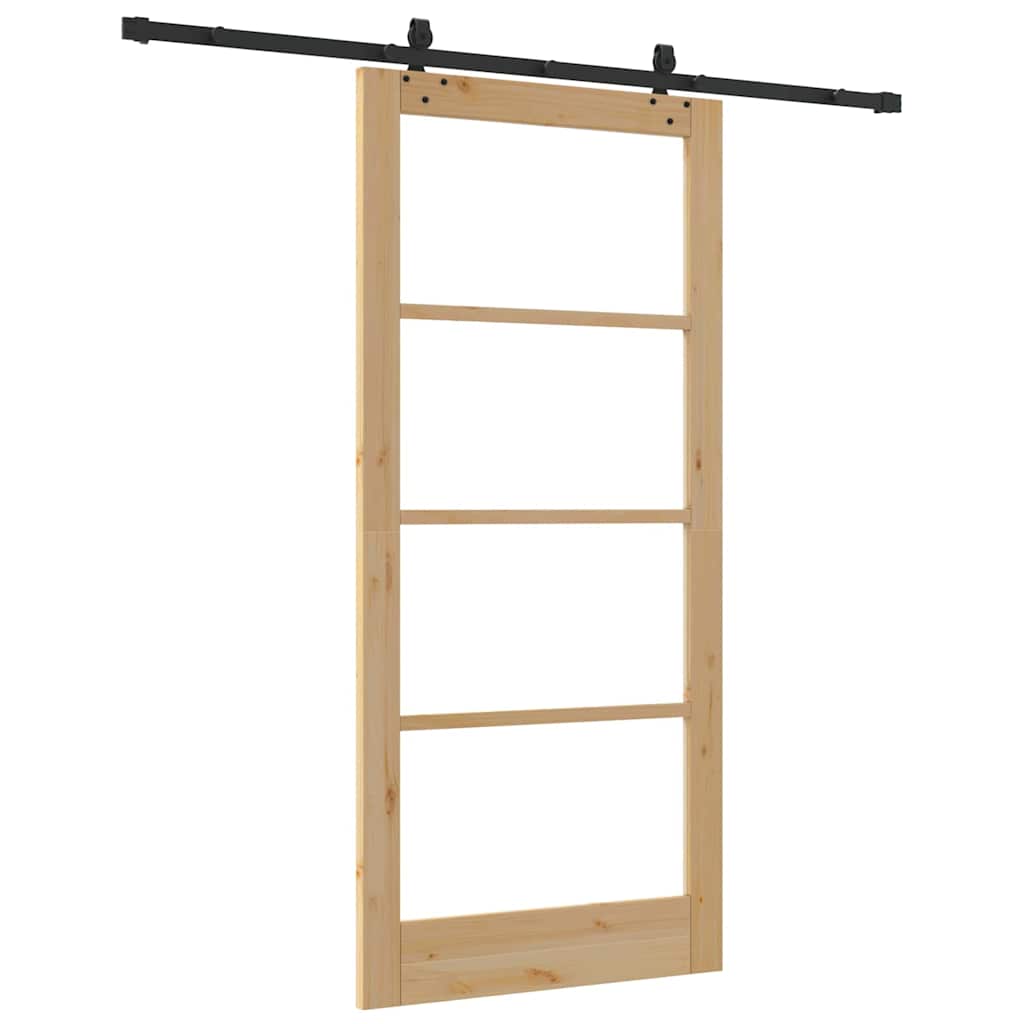 Klizna vrata ORKDAL Prirodna i crna 93 x 202 cm