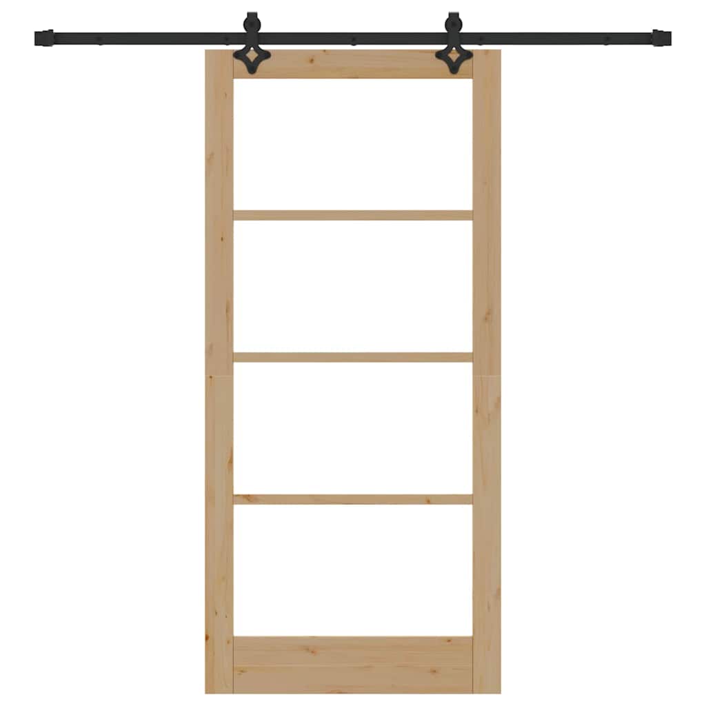 Klizna vrata ORKDAL Prirodna i crna 93 x 202 cm
