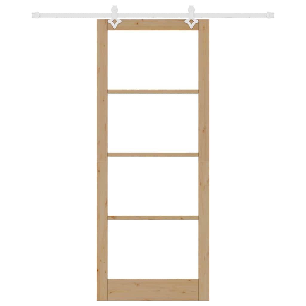 Klizna vrata Prirodna 93 x 232 cm Masivna borovina i staklo