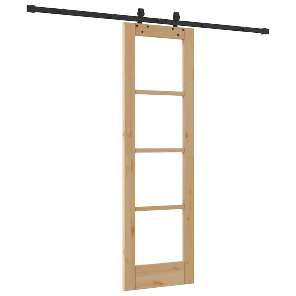 Klizna vrata Prirodna 61 x 198,5 cm Masivna borovina i staklo