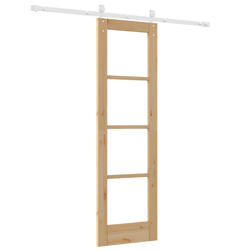 Klizna vrata Prirodna 61 x 198,5 cm Masivna borovina i staklo