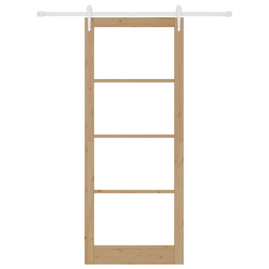 Klizna vrata Prirodna 93 x 232 cm Masivna borovina i staklo