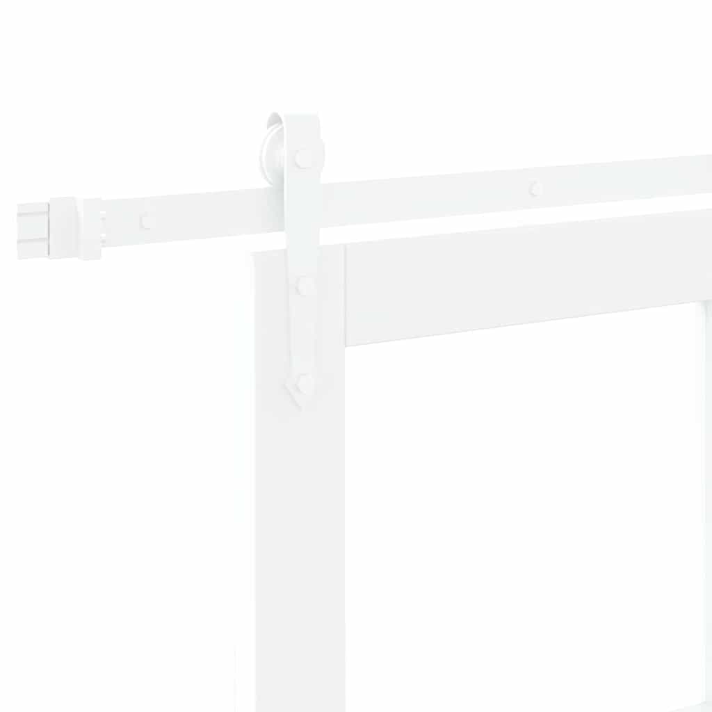 Klizna vrata Bijelo 93 x 211 cm Masivna borovina i staklo