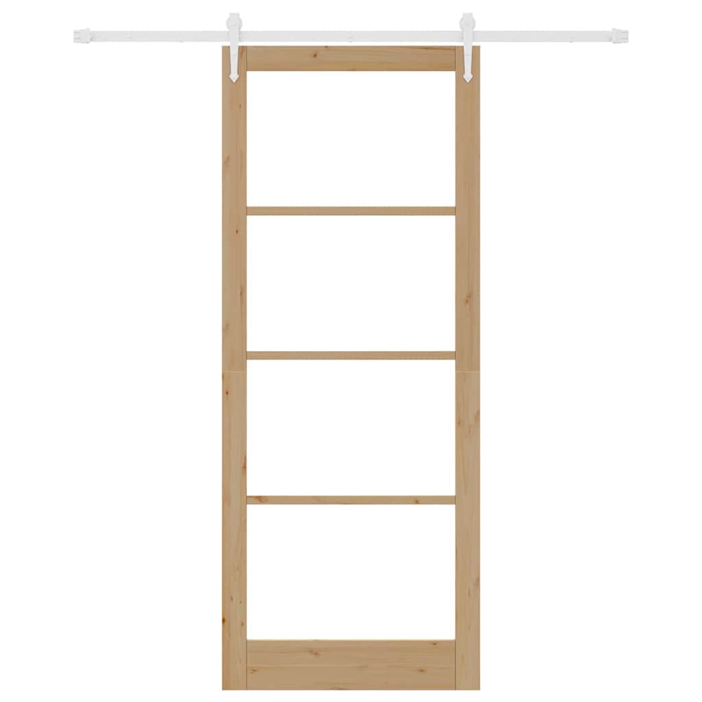 Klizna vrata Prirodna 93 x 232 cm Masivna borovina i staklo