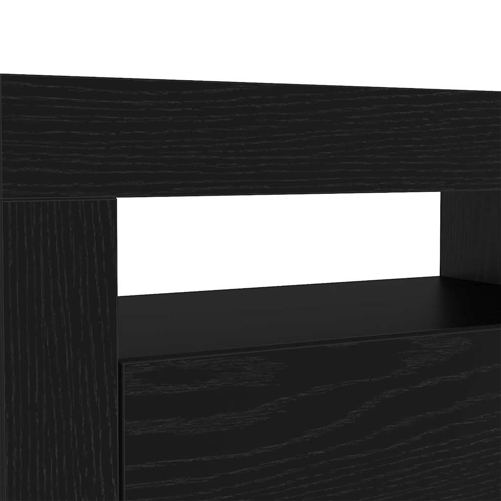 TV ormar 2 pcs Crni hrast 180 x 35 x 40 cm Konstruirano drvo
