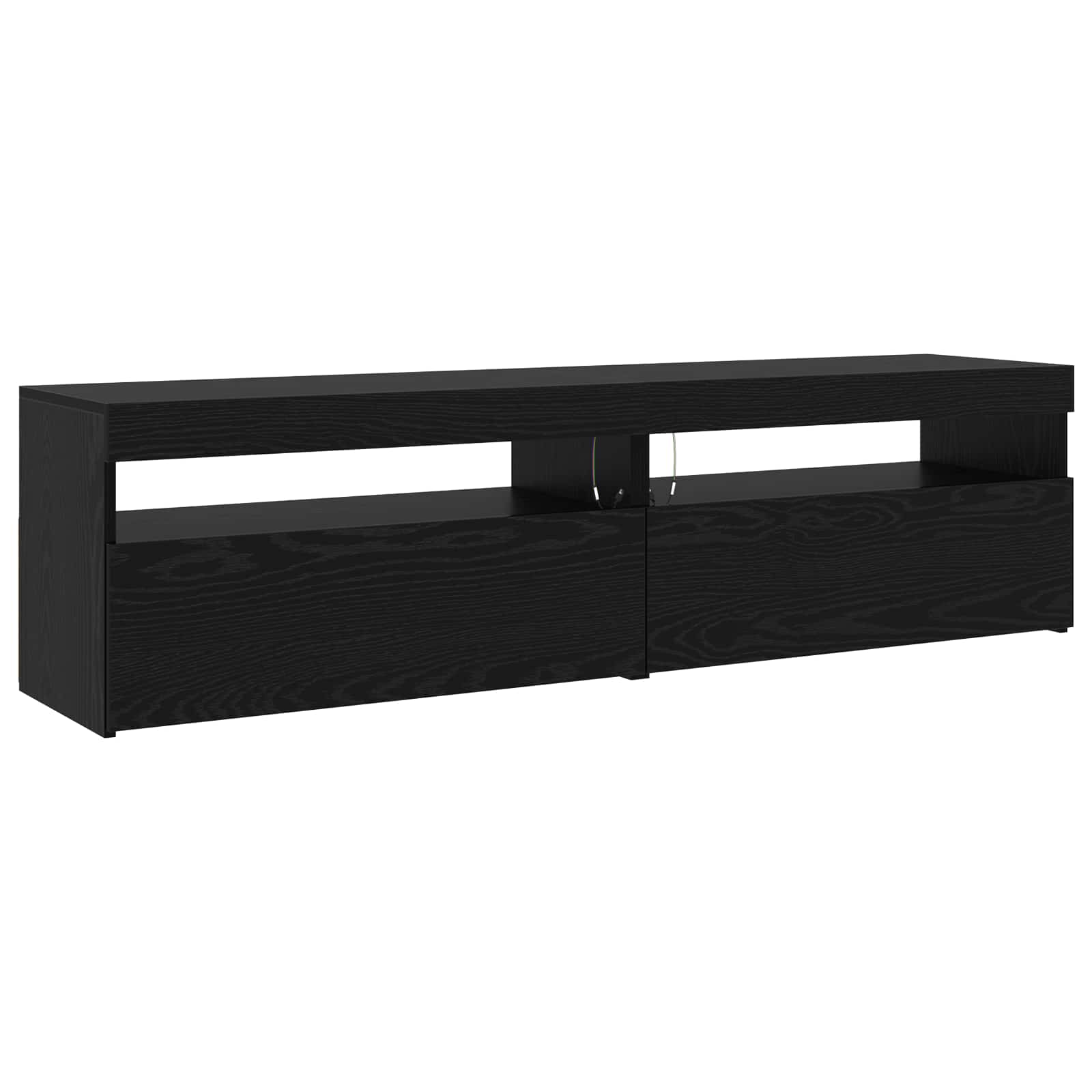 TV ormar 3 pcs Crni hrast 290 x 36,5 x 40 cm Konstruirano drvo
