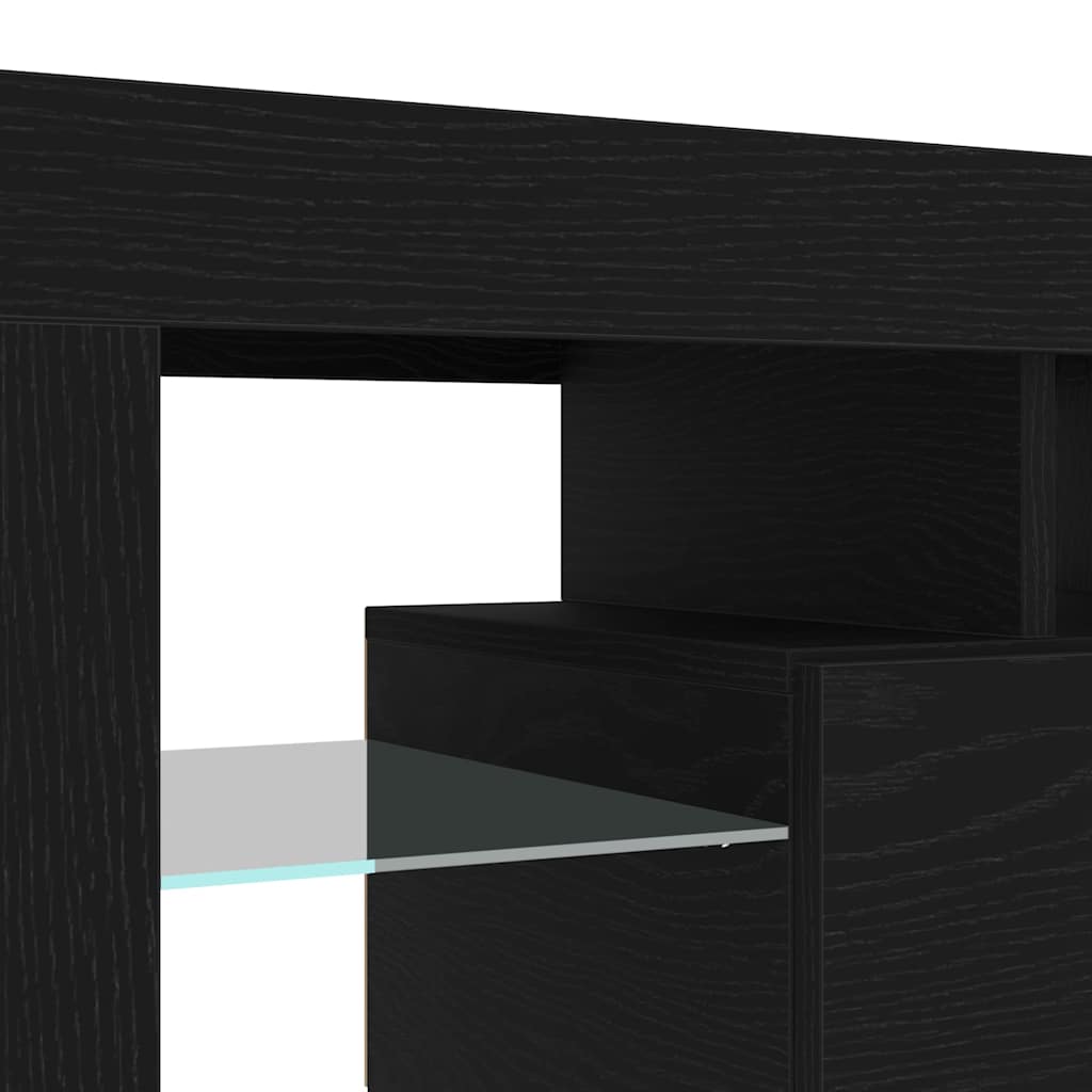 TV ormar 2 pcs Crni hrast 230 x 36,5 x 40 cm Konstruirano drvo