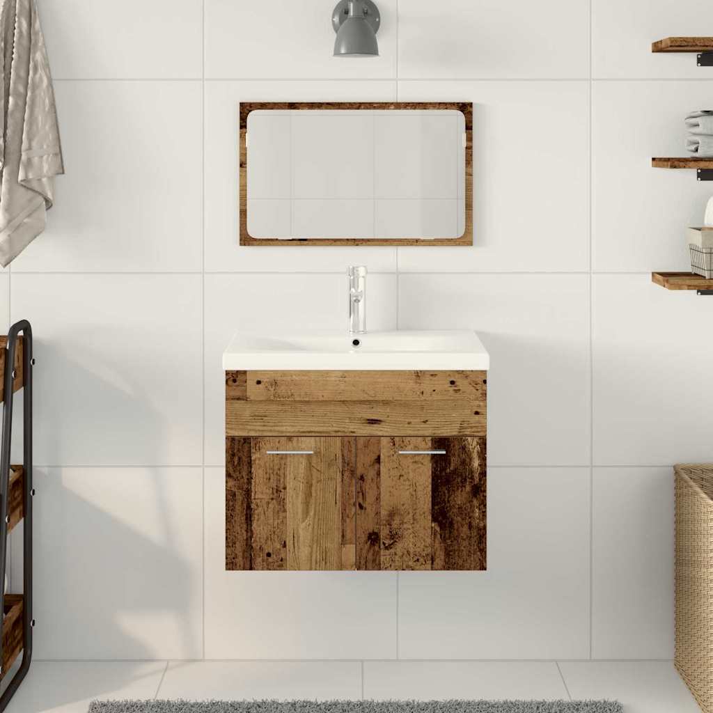 Set namještaja za kupaonicu 3 pcs Staro drvo Konstruirano drvo