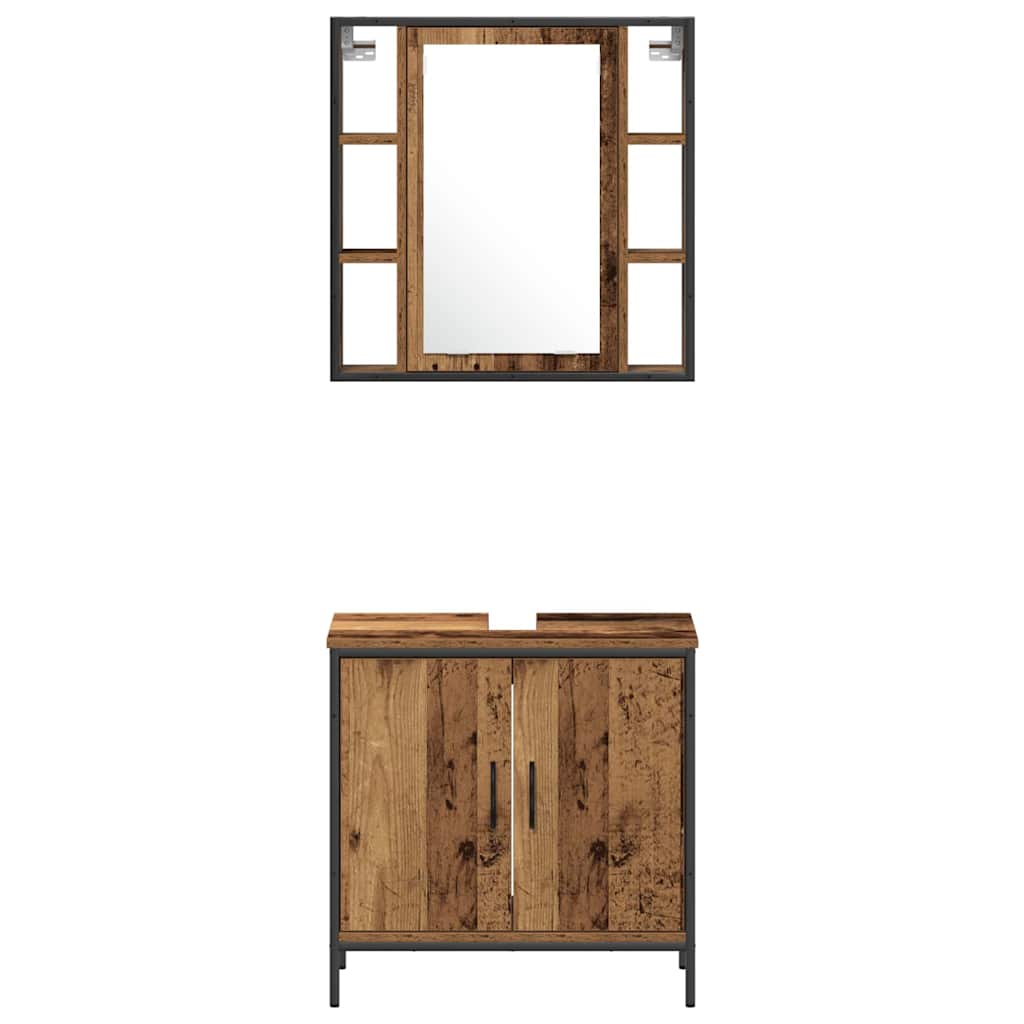 Set namještaja za kupaonicu Zidne 4 pcs Smeđa Konstruirano drvo