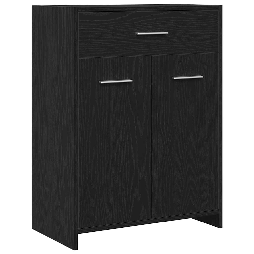 Set namještaja za kupaonicu 4 pcs Crni hrast Konstruirano drvo