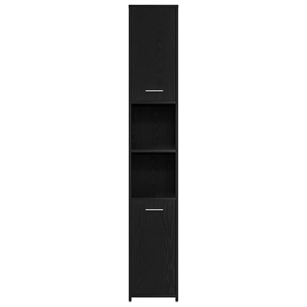 Set namještaja za kupaonicu 4 pcs Crni hrast Konstruirano drvo