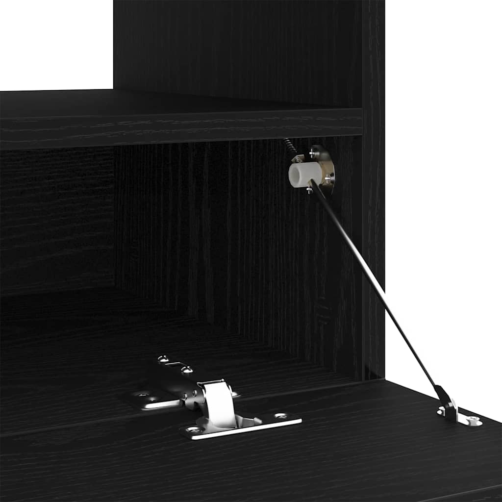 Set TV komoda 3 pcs Crna 300 x 35 x 40 cm Konstruirano drvo