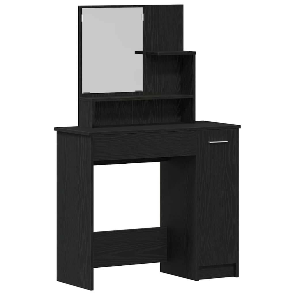 Set toaletnog stolića 2 pcs Crni hrast Konstruirano drvo