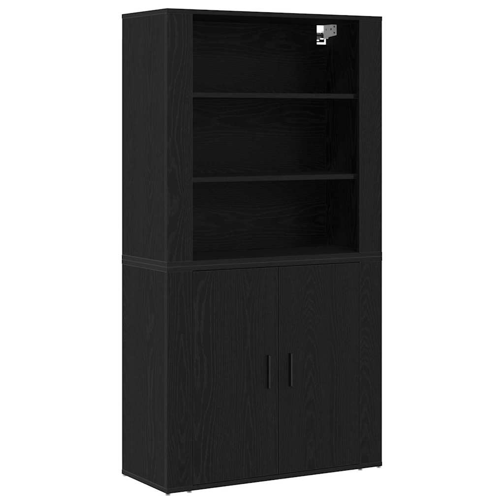 Highboard Crni hrast 80 x 33 x 150 cm Konstruirano drvo