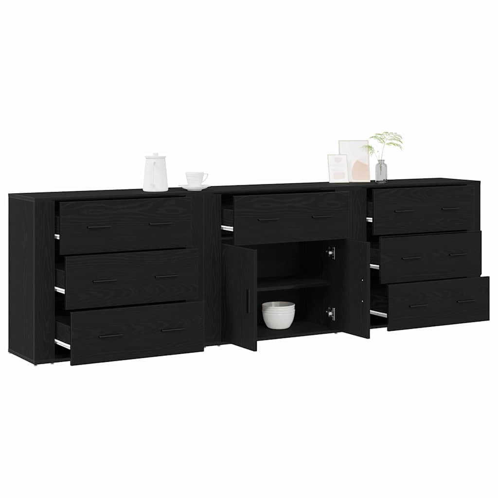 Kreveta Crni hrast 240 x 33 x 70 cm Konstruirano drvo