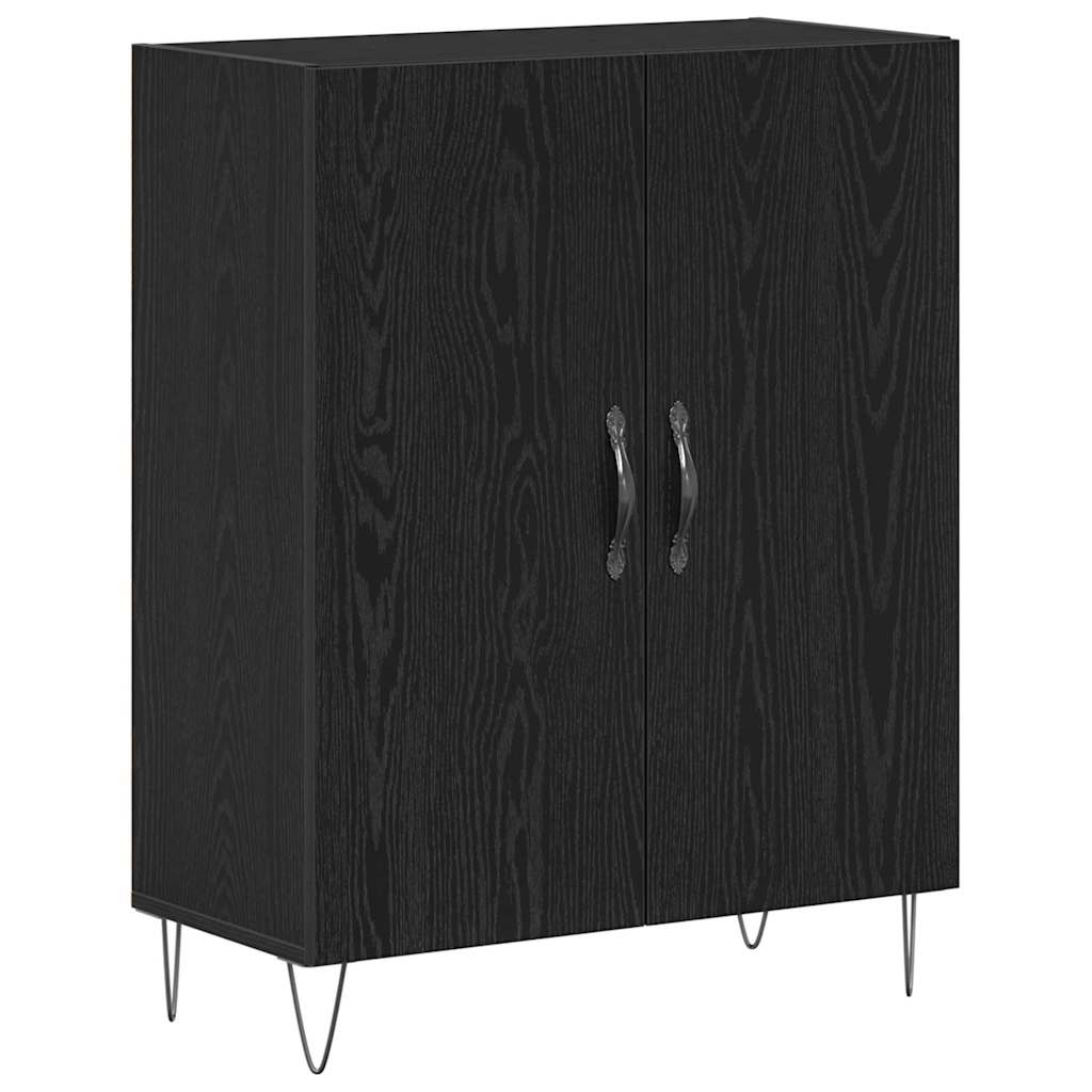 Highboard 2 pcs Crni hrast 69,5 x 34 x 180 cm Konstruirano drvo
