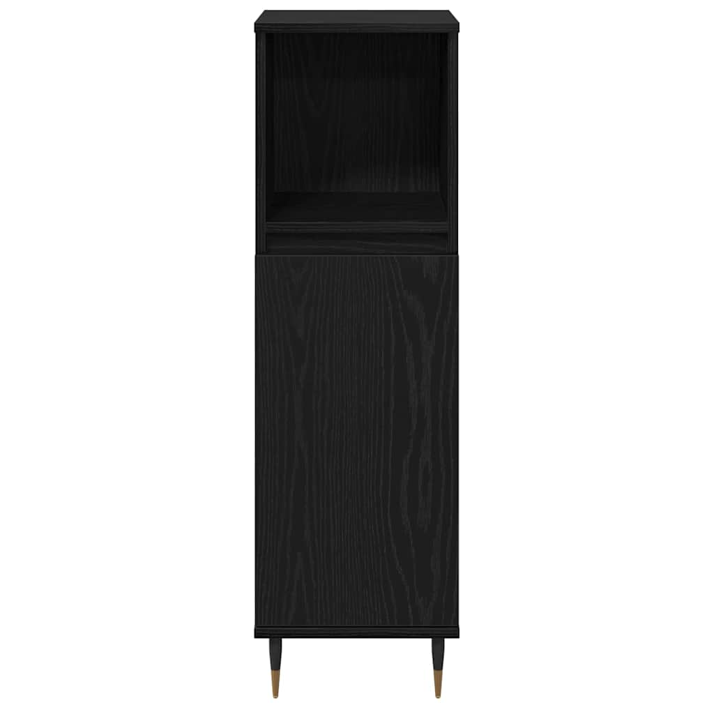 Set namještaja za kupaonicu 3 pcs Crni hrast 30 x 30 x 190 cm