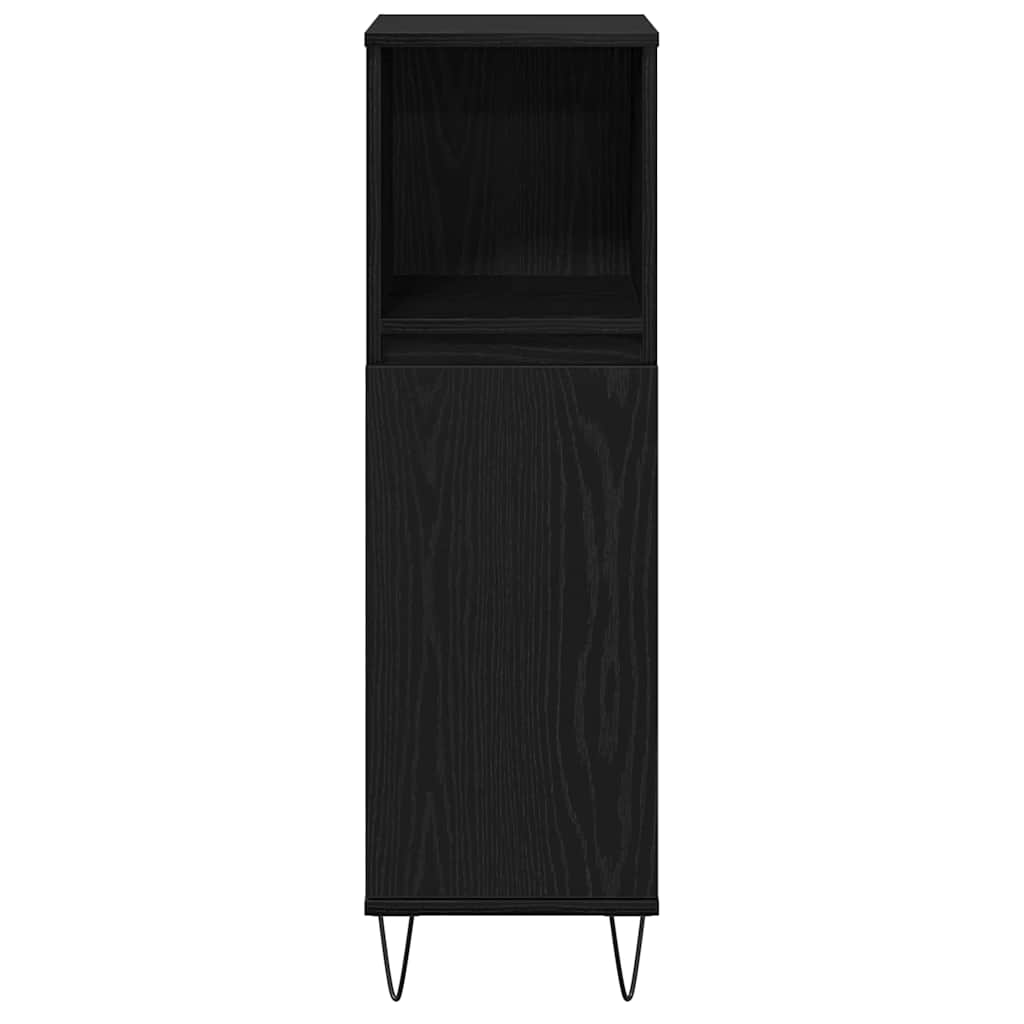 Set namještaja za kupaonicu 3 pcs Crni hrast 30 x 30 x 190 cm