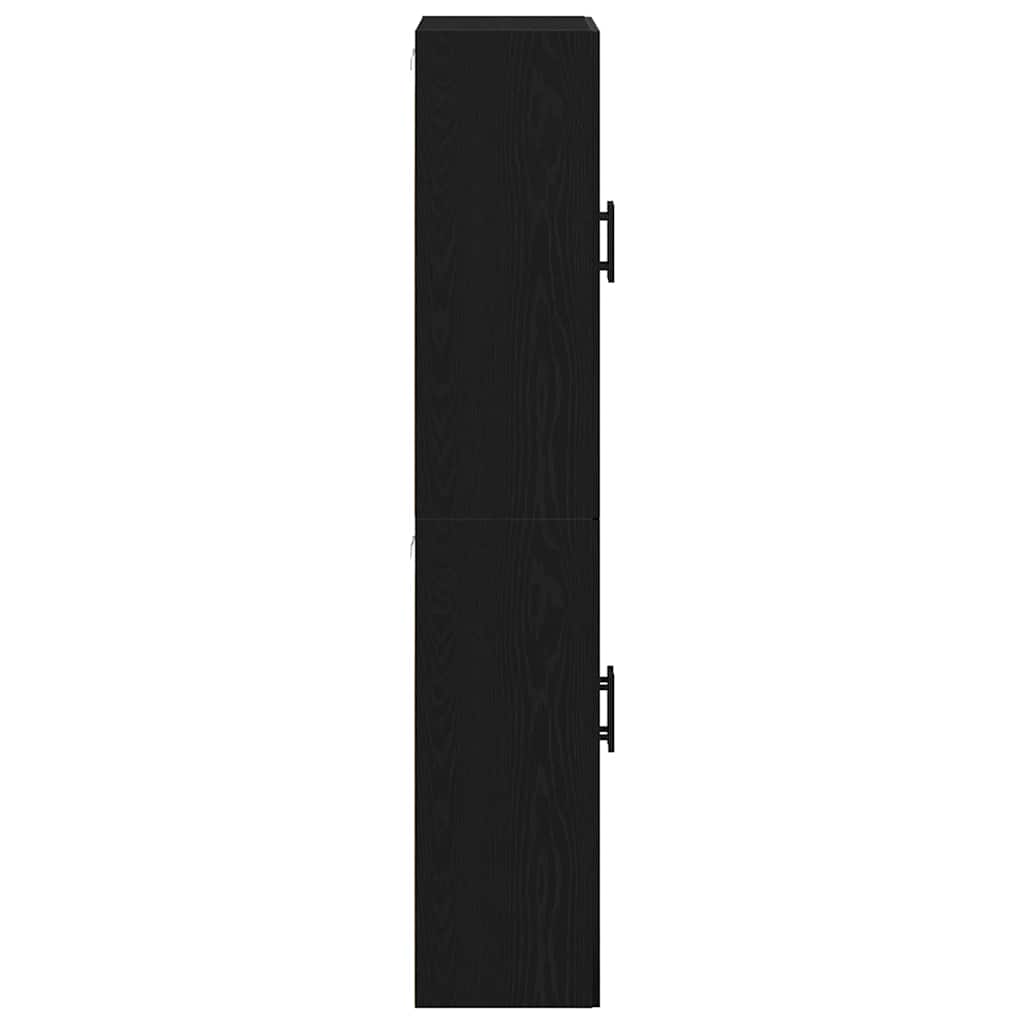 Ormar za montažu na zid 2 pcs Crni hrast 69,5 x 34 x 90 cm