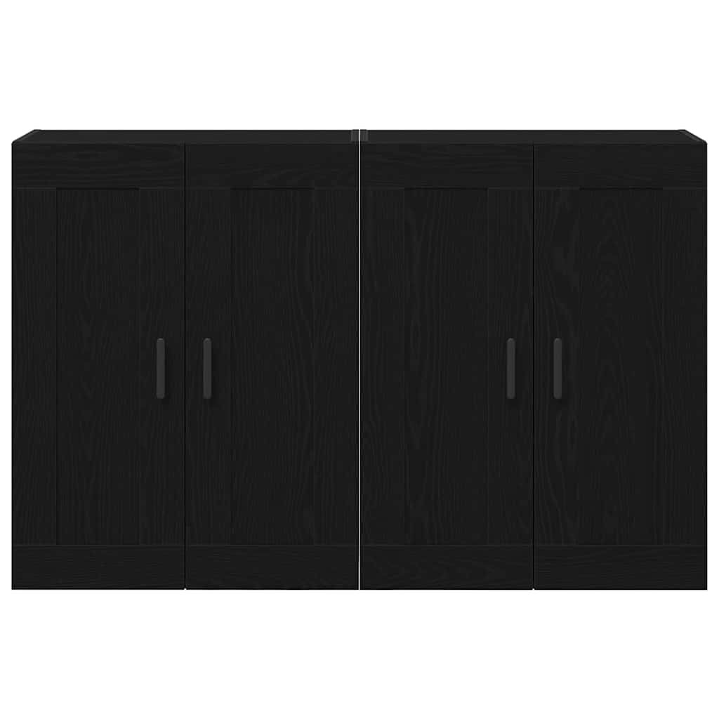 Kabinetski zidni Zidne 2 pcs Crni hrast 69,5 x 34 x 90 cm