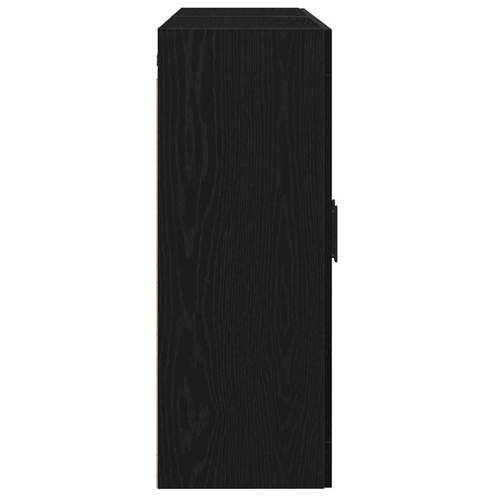 Kabinetski zidni Zidne 2 pcs Crni hrast 69,5 x 34 x 90 cm