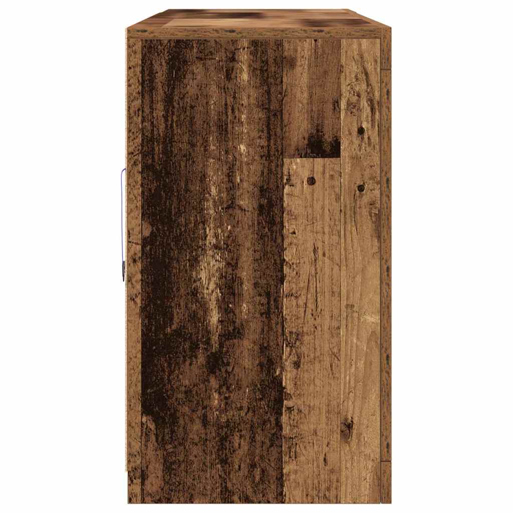 LED komoda Staro drvo 162 x 37 x 67 cm Konstruirano drvo