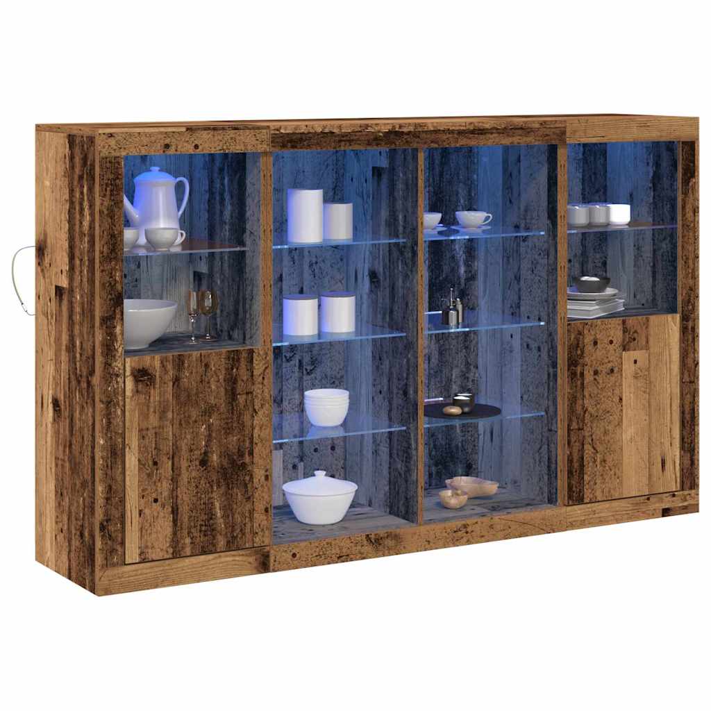 LED komoda Staro drvo 163 x 37 x 100 cm Konstruirano drvo