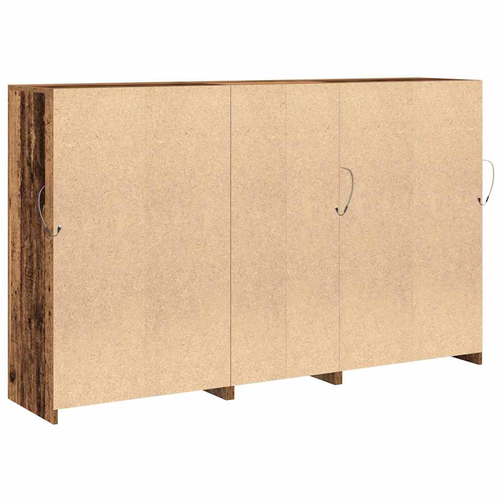LED komoda Staro drvo 162 x 37 x 100 cm Konstruirano drvo