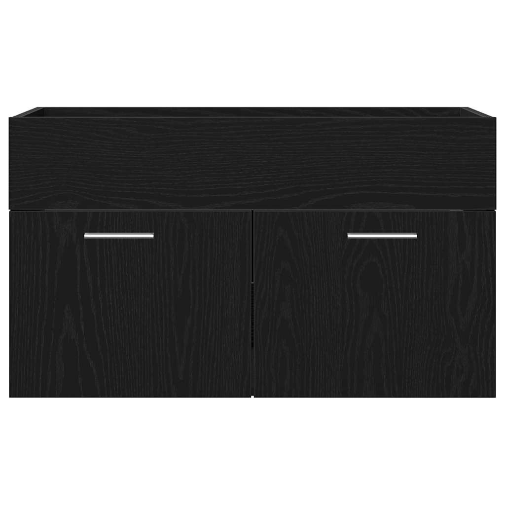 Kupaonski ormar Crni hrast 80 x 38,5 x 46 cm Konstruirano drvo