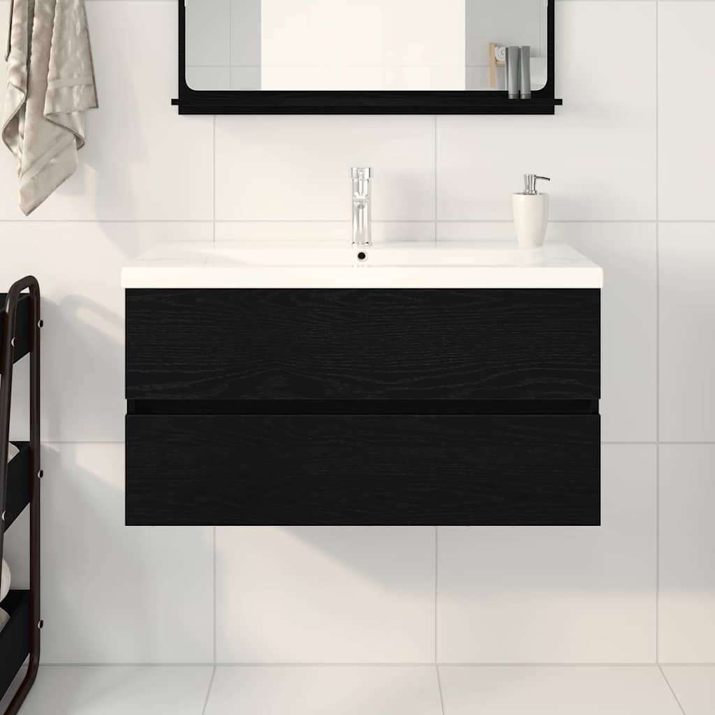 Kupaonski ormarić za sudoper Crni hrast 90 x 39 x 62 cm