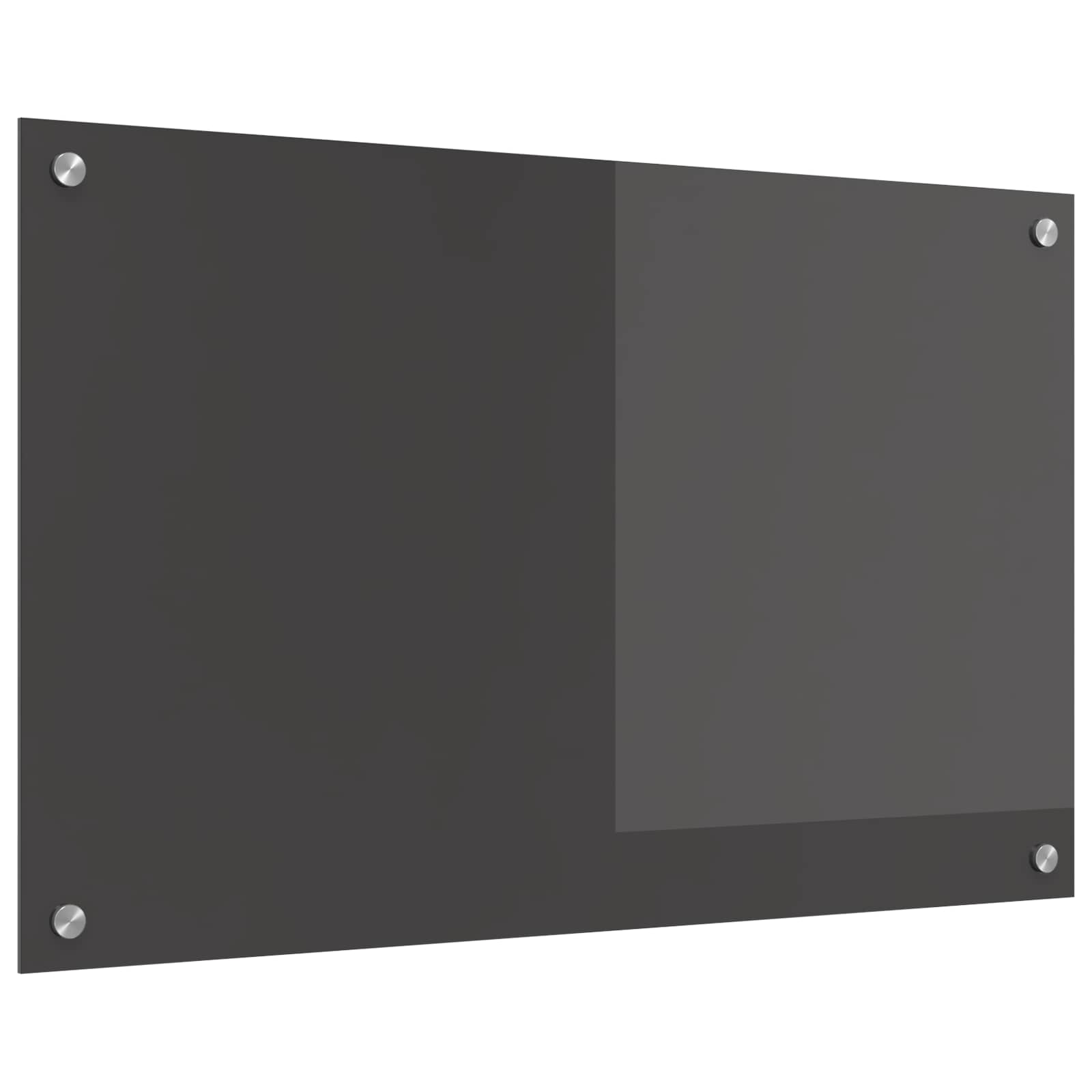 Kuhinjski zid Tamno siva 80 x 50 cm Staklo otporno na udarce