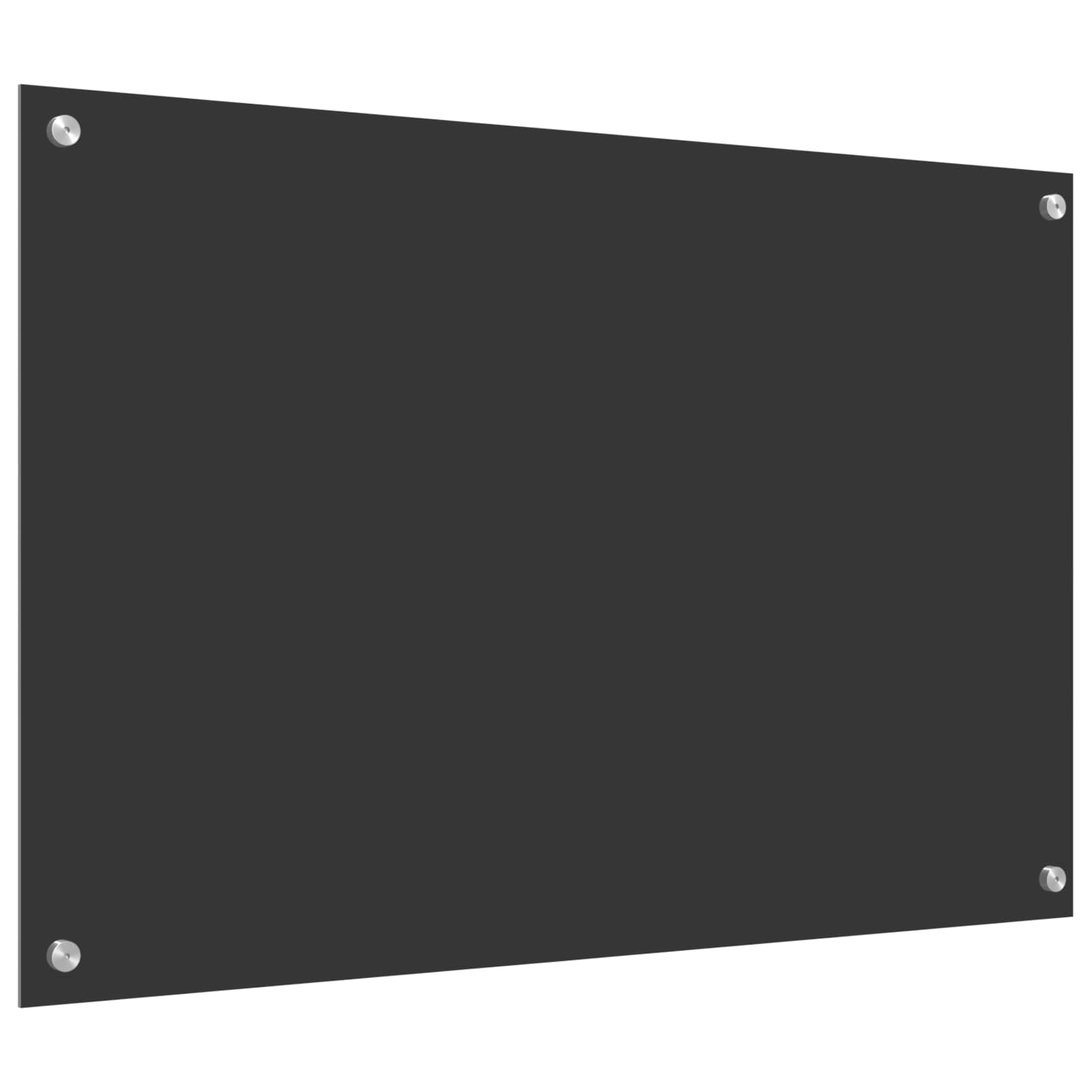 Kuhinjski zid Tamno siva 90 x 60 cm Staklo otporno na udarce