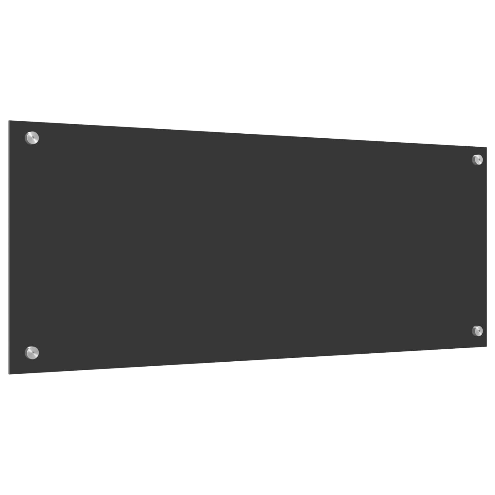 Kuhinjski zid Tamno siva 100 x 40 cm Staklo otporno na udarce