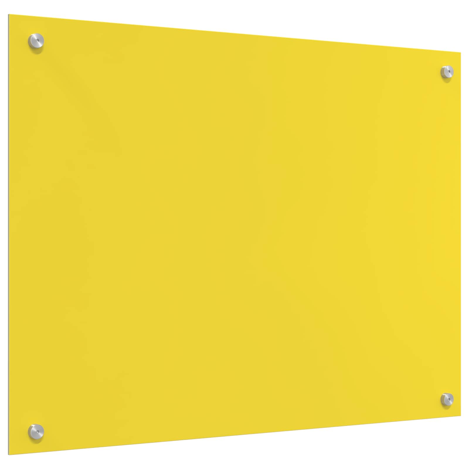 Kuhinjski zid Žuta 80 x 60 cm Staklo otporno na udarce