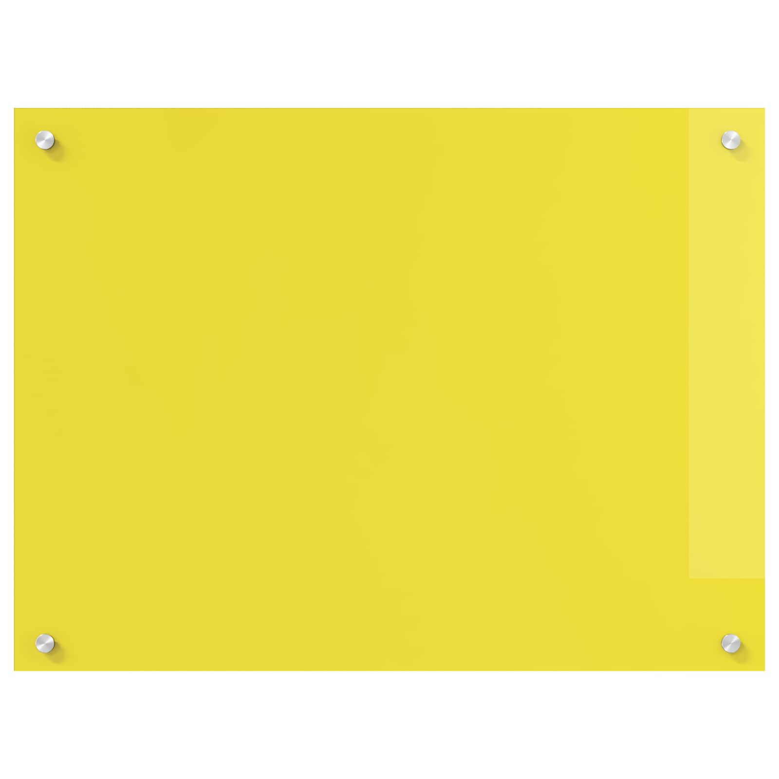 Kuhinjski zid Žuta 80 x 60 cm Staklo otporno na udarce