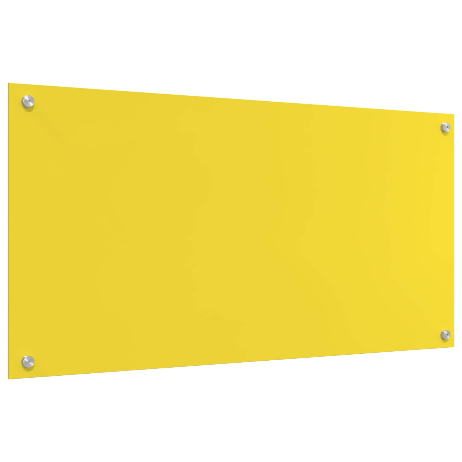 Kuhinjski zid Žuta 100 x 50 cm Staklo otporno na udarce