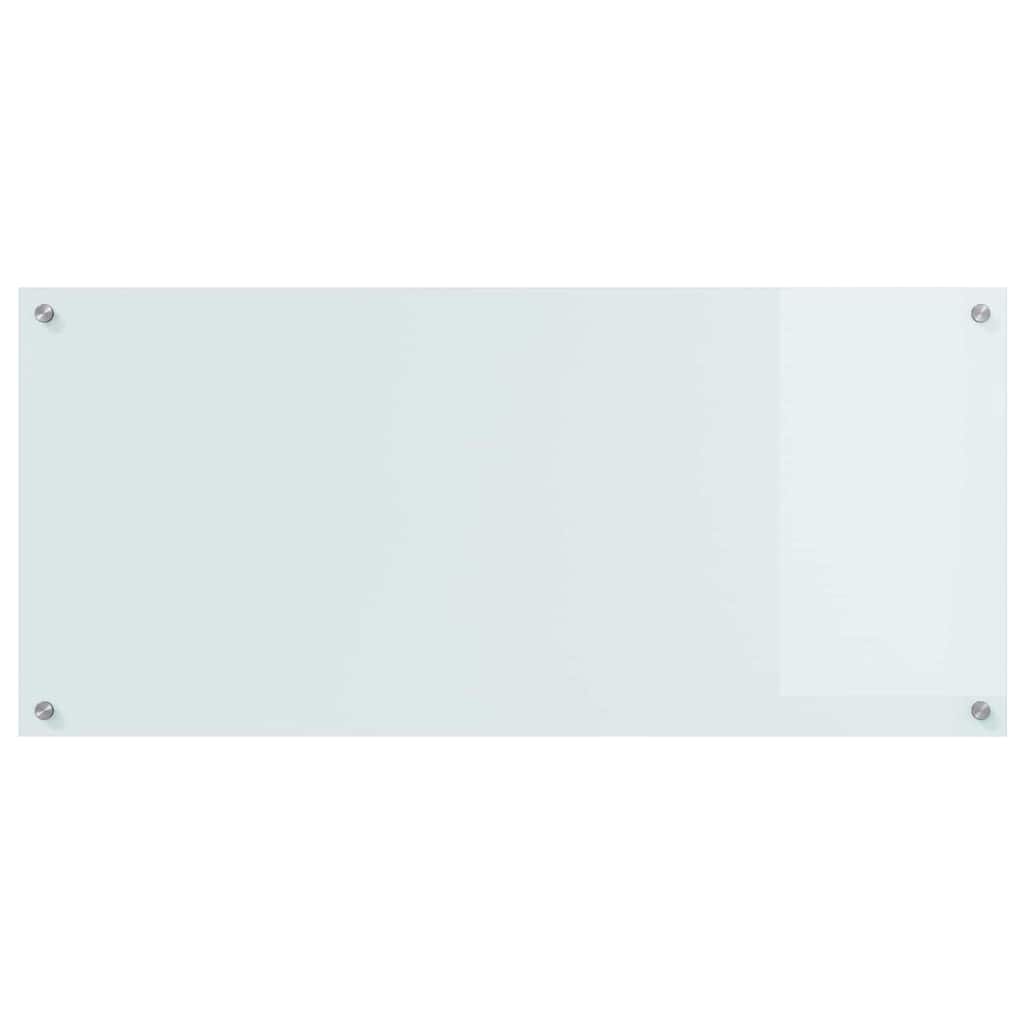 Kuhinjski zid Bijelo 110 x 50 cm Staklo otporno na udarce