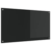 Kuhinjski zid Crna 110 x 60 cm Staklo otporno na udarce