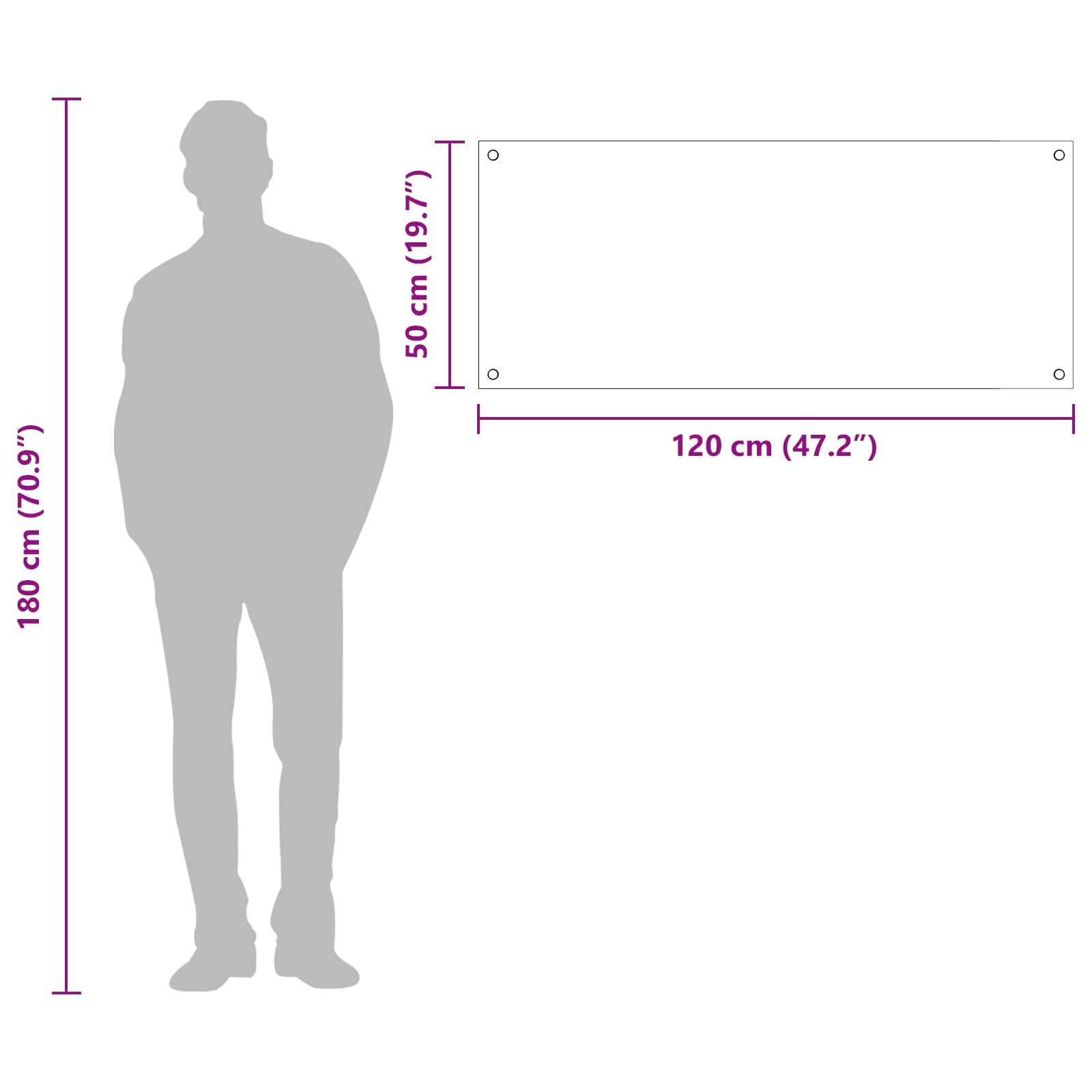 Kuhinjski zid Tamno siva 120 x 50 cm Staklo otporno na udarce