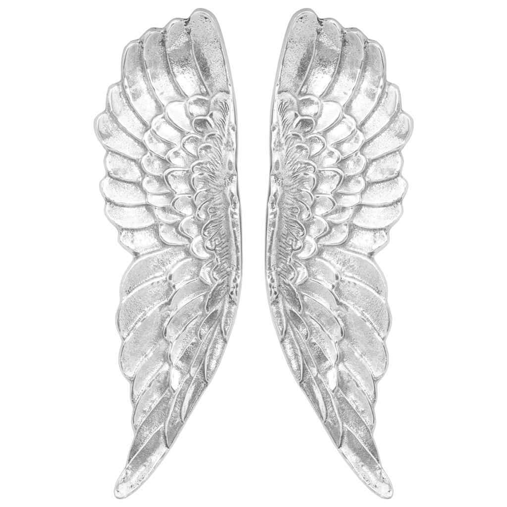 Skulptura Krila 2 pcs Srebrno 31 x 5 x 91 cm Aluminij