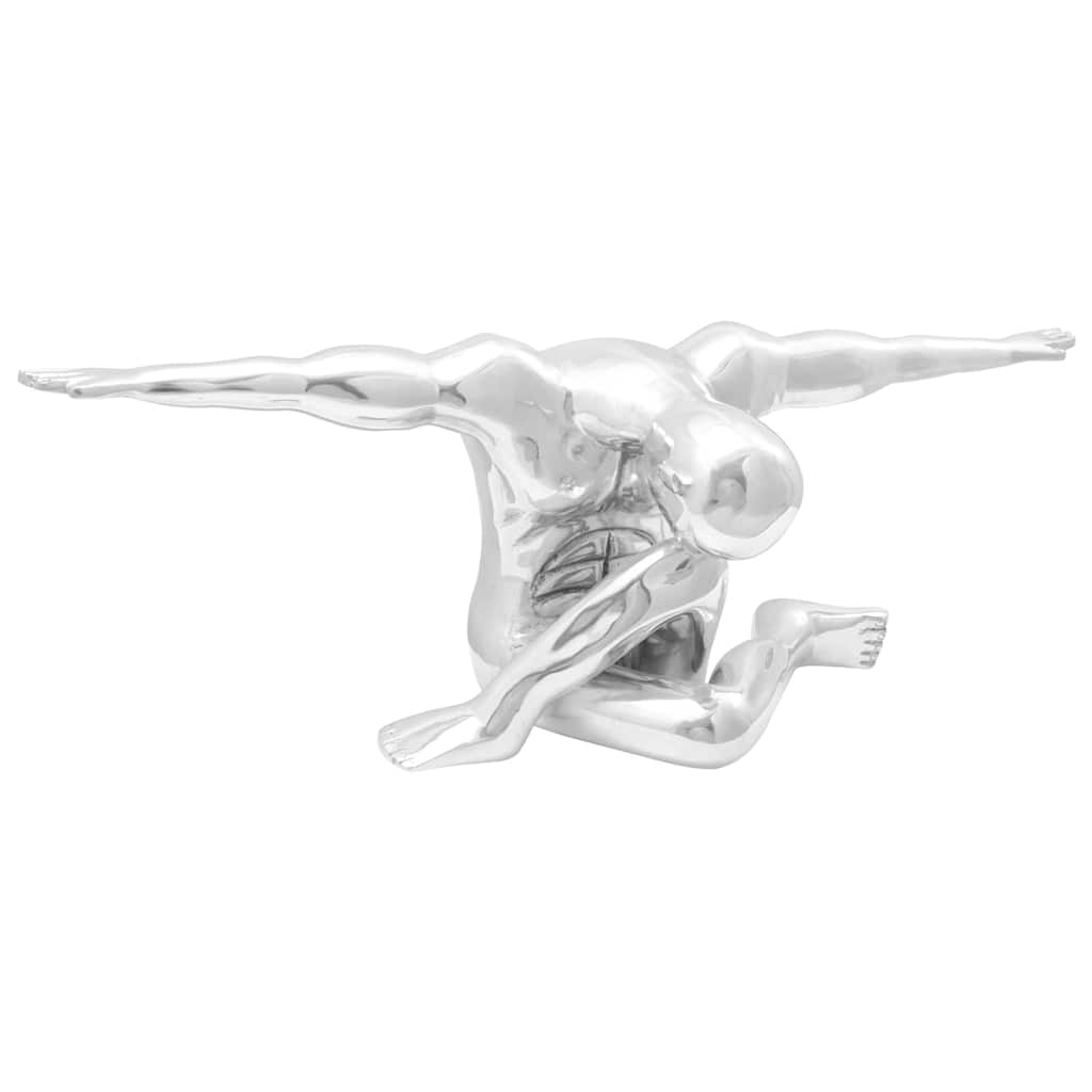 Skulptura Srebrno 91,5 x 32 x 33 cm Aluminij