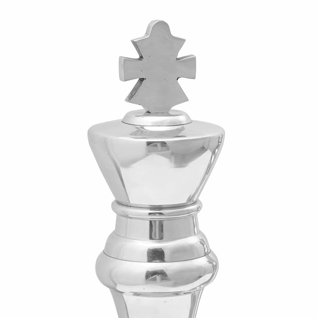 Skulpture 2 pcs Srebrno 17 x 17 x 42 cm Aluminij