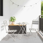 Sklopiva stolica za vrt 2 pcs Bež 42 x 52 x 82cm