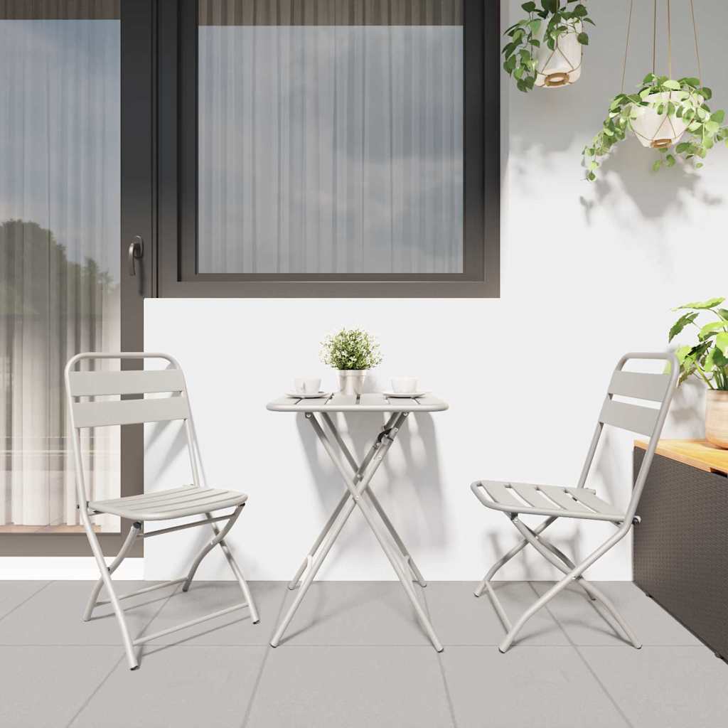 Sklopiva stolica za vrt 2 pcs Bež 42 x 52 x 82cm