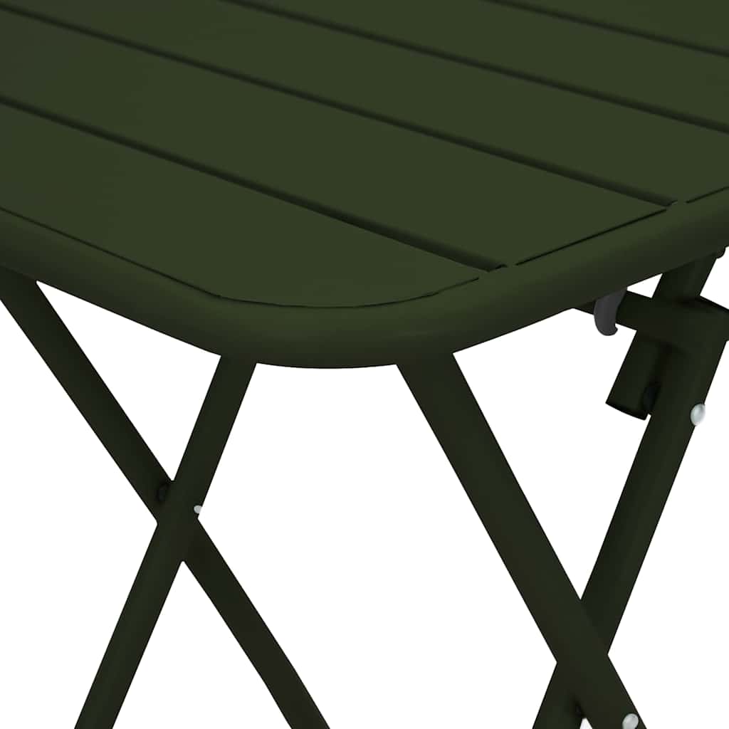 Bistro Stol Tamnozelena 55 x 55 x 72,5 cm Čelik s prahom