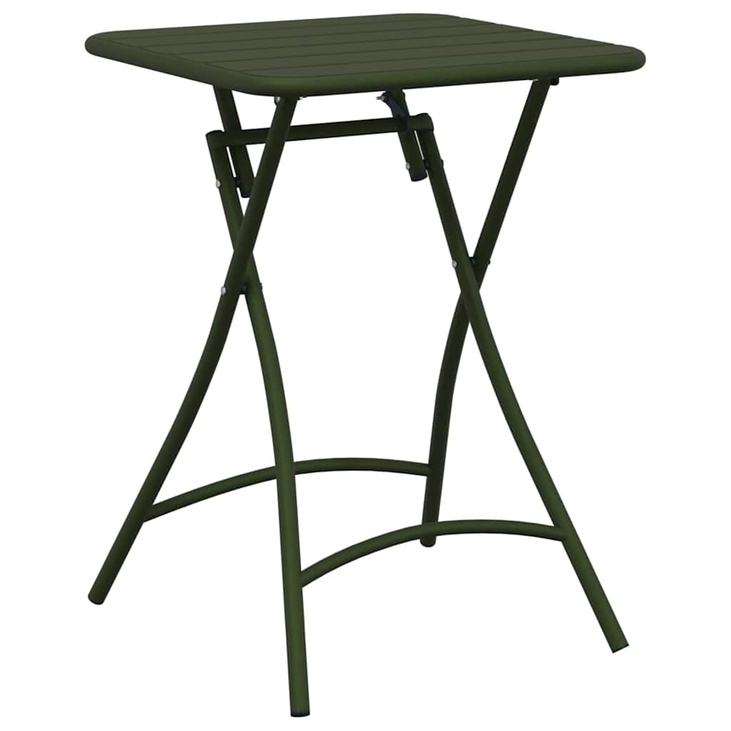 Bistro Stol Tamnozelena 55 x 55 x 72,5 cm Čelik s prahom
