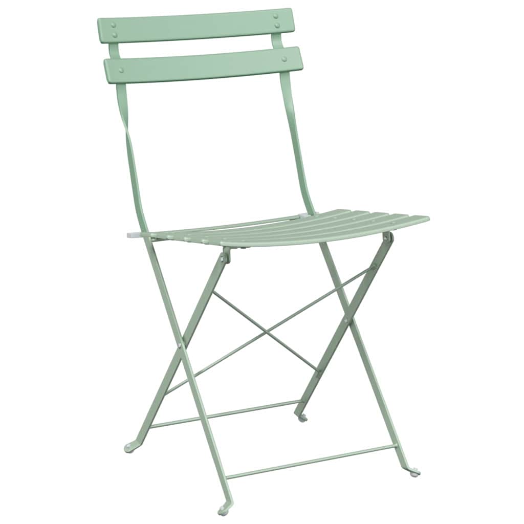 Sklopiva stolica za vrt 2 pcs Svijetla mint boja 42 x 46 x 82cm