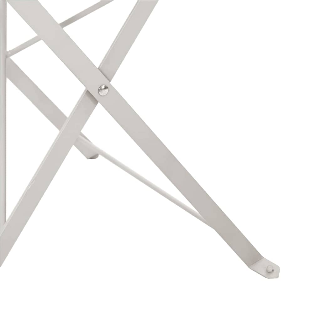 Sklopiva stolica za vrt 2 pcs Bež 42 x 46 x 82cm Metal